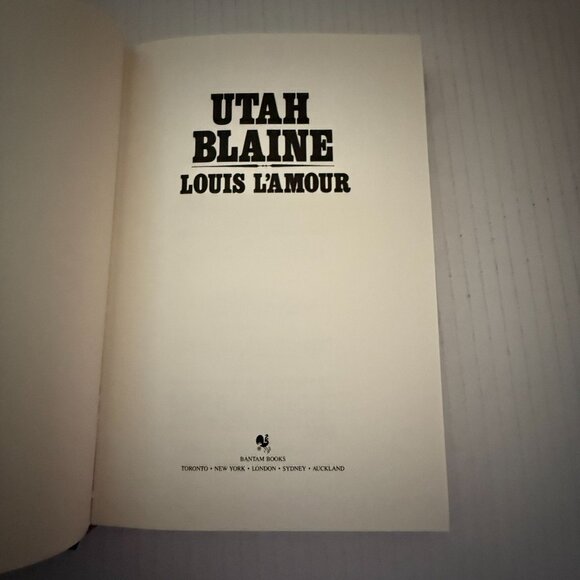 Utah Blaine by  Louis L'Amour   Hardcover 1985  Bantam 0-553-06272-7   C2S4 - Picture 3 of 3